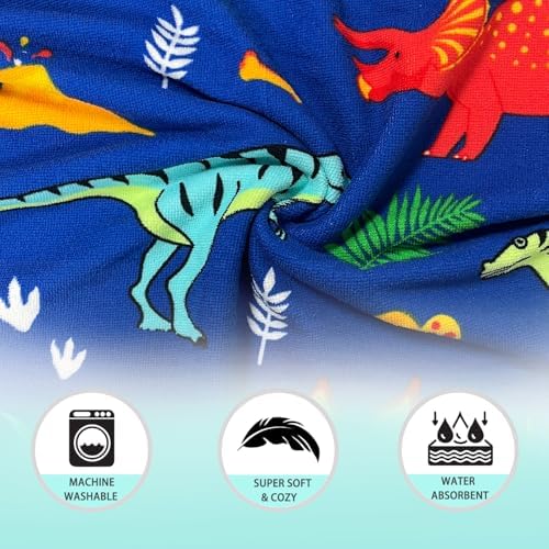 NovForth Kids Hooded Beach Towel Mermaid Design for Boys Girls