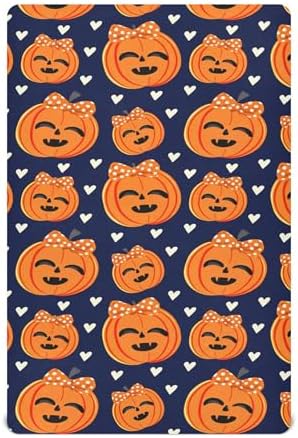 Qilmy Halloween Pumpkins Crib Sheet for Baby 1