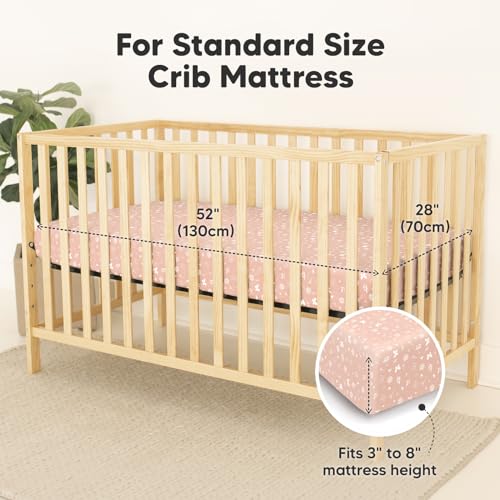 KeaBabies 2-Pack Waterproof Crib Sheets for Boys and Girls