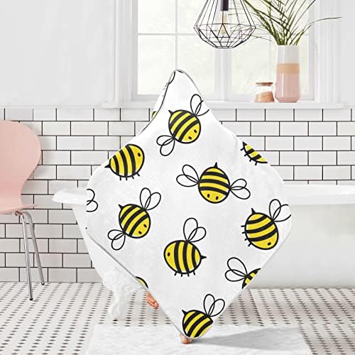 Kigai Flying Bumble Bees Baby Hooded Towel