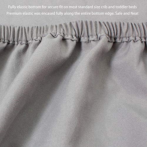 CaSaJa 3-Pack Fitted Crib Sheets Set Neutral Charcoal Gray