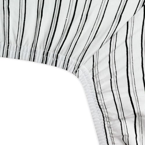 HonestBaby Organic Cotton Crib Sheet Set - Play WhitePink One Size