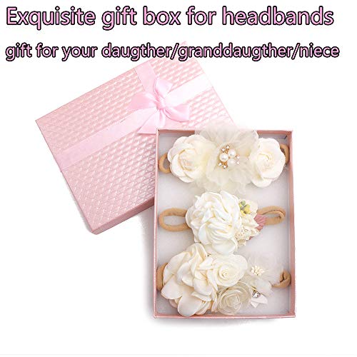 Baby Girl Floral Headband 3pcs Elastic Hairband Set