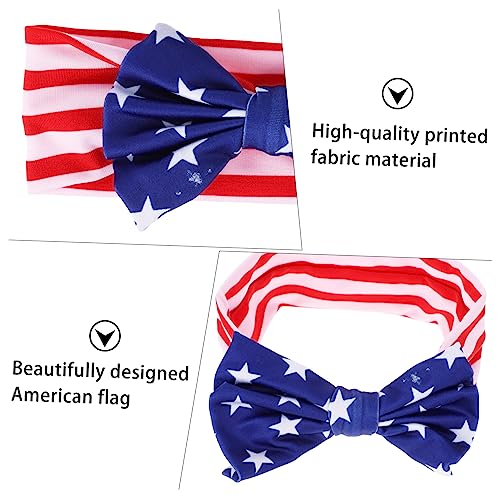 RORPOIR Newborn Photo Headband with American Flag Design