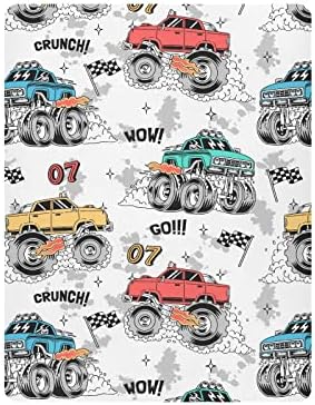 Litebear Monster Trucks Crib Sheet - Fitted Boys Girls