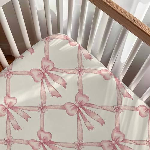 KuphiL10C Cute Bows Flowers Baby Crib Sheet for Boys Girls