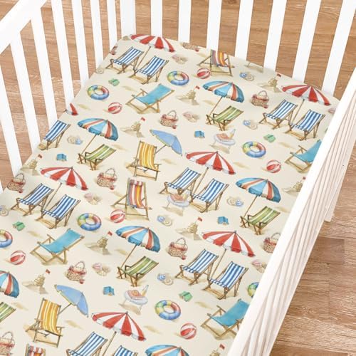 KASTLEE Beach Days Fitted Crib Sheets 52x28