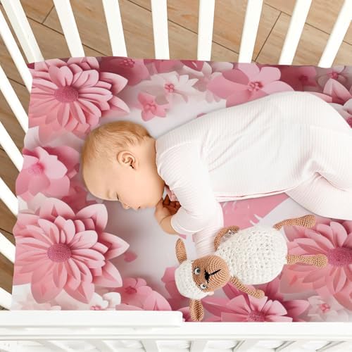 Wajiw Crib Sheets for Girls and Boys 28x52In Standard Size