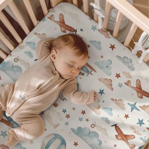 KuphiL10C Plane Baby Sheet for Crib 28x52