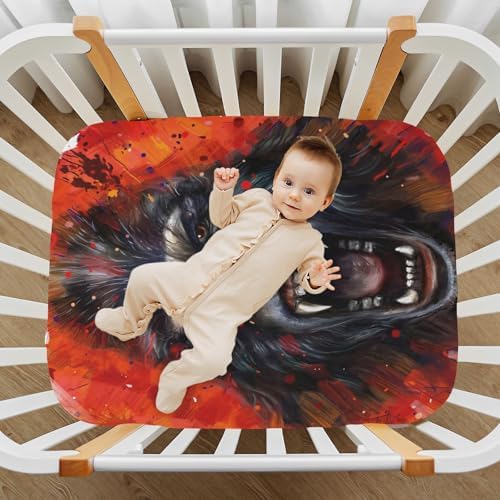 ALAZA King Kong Crib Sheets for Baby Boys Girls