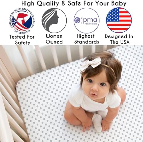 Sweet Jojo Designs Fitted Crib Sheet - Grey Polka Dot