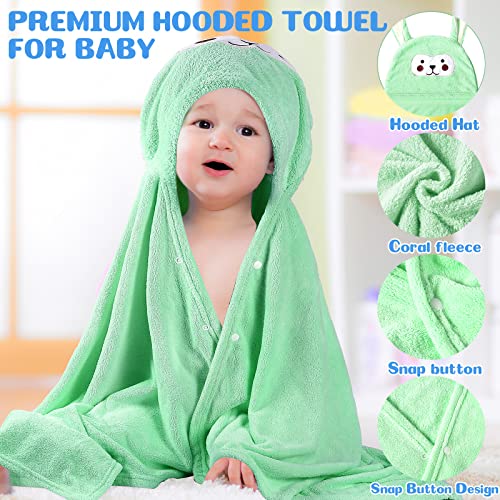 Kenning 4 Pack Toddler Bath Towels with Hood 28x55 Inch