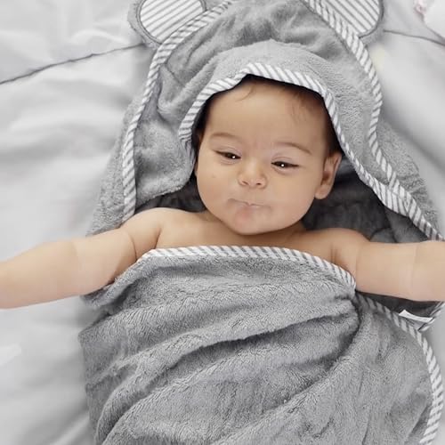 San Francisco Baby Hooded Towels - Grey