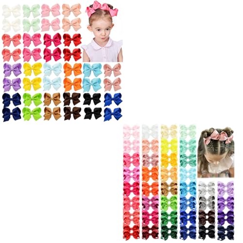 YLEN Hair Bows for Girls with Alligator Clips 120PCS