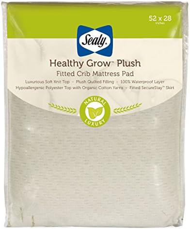 Sealy Baby Plush Waterproof Crib Mattress Protector - 52 x 28
