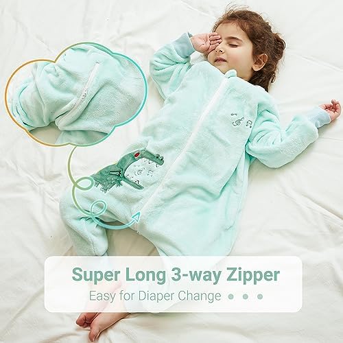MICHLEY Flannel Baby Sleeping Bag Unisex Reusable for Winter