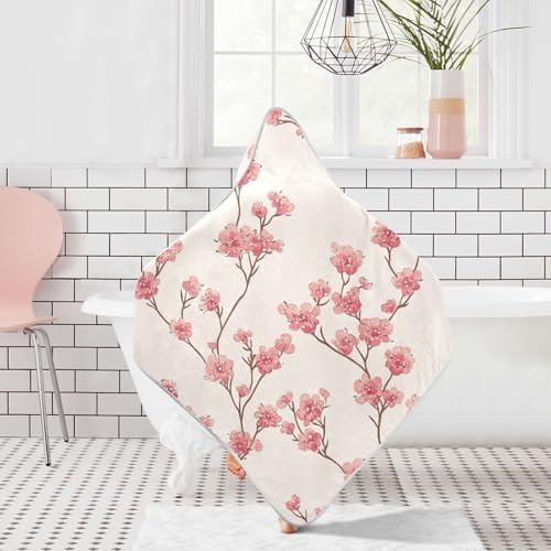 PaChyLuu Small Flowers Baby Hooded Towel 35x35 Inch