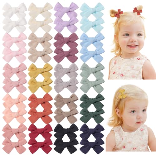 Jollybows Mini Lined Hair Clips Bows for Baby Girls