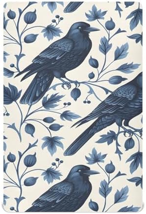 ALAZA Royal Crow Pattern Crib Sheets for Boys Girls 28x52in