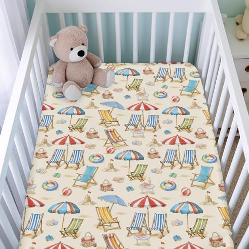 KASTLEE Beach Days Fitted Crib Sheets 52x28