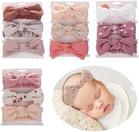 4PCS Baby Girls Headbands with Bows