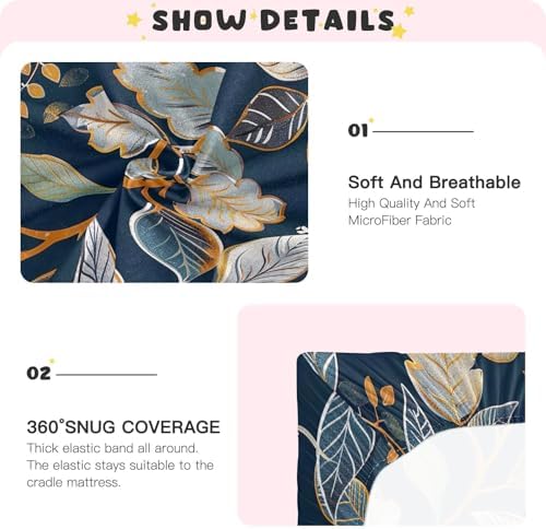 Wajiw Floral Crib Sheets Soft Breathable Fitted