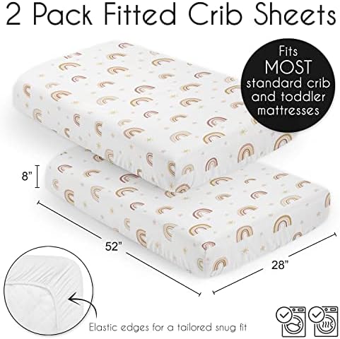 Sweet Jojo Designs Boho Rainbow Crib Sheet Set 2 Pack