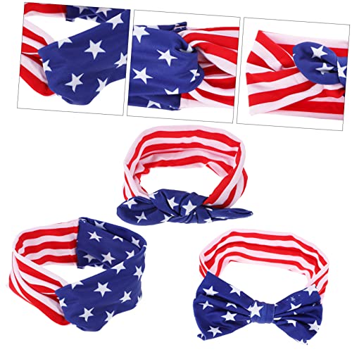 RORPOIR Newborn Photo Headband with American Flag Design