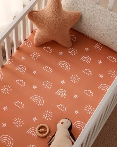 Yoofoss Crib Sheets 2 Pack - 52x28 Microfiber Animal Print