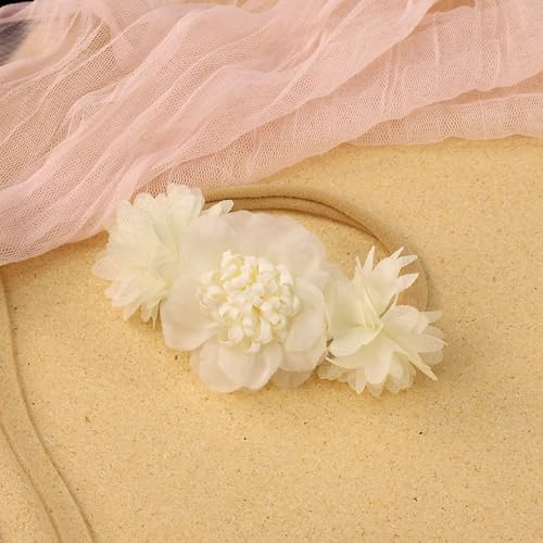Kenjudess Stretchy Baby Girl Flower Headbands 1