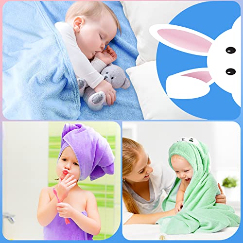 Kenning 4 Pack Toddler Bath Towels with Hood 28x55 Inch