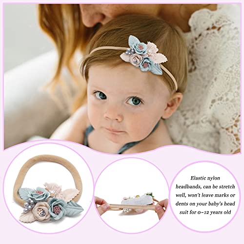 Baby Girl Flower Headband 6PCS Elastic Hairbands
