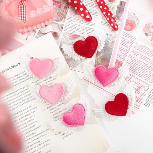 Valentines Velvet Bow Hair Clips for Baby Girls