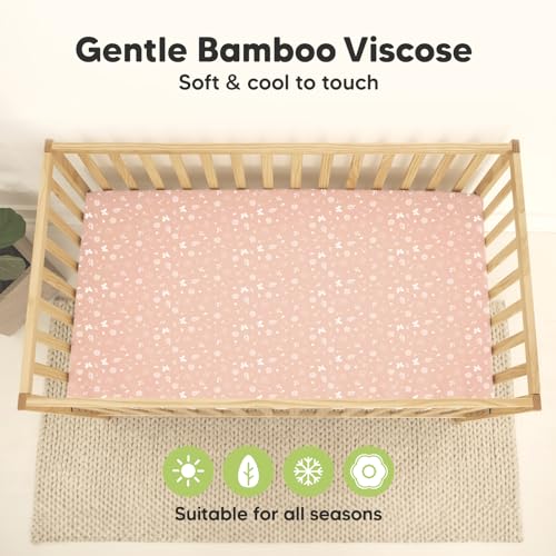 KeaBabies 2-Pack Waterproof Crib Sheets for Boys and Girls