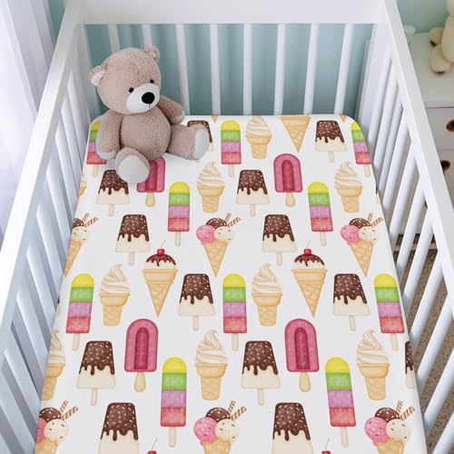 KASTLEE Funny Ice Cream and Popsicles Crib Sheet