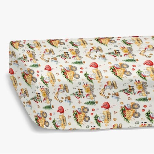 Christmas Crib Sheet with Xmas Tree Design 52x28