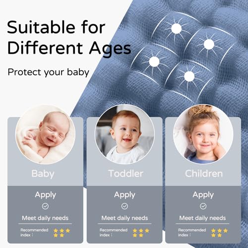 Yoofoss Hooded Baby Towel Dark Blue 32x32 Inch