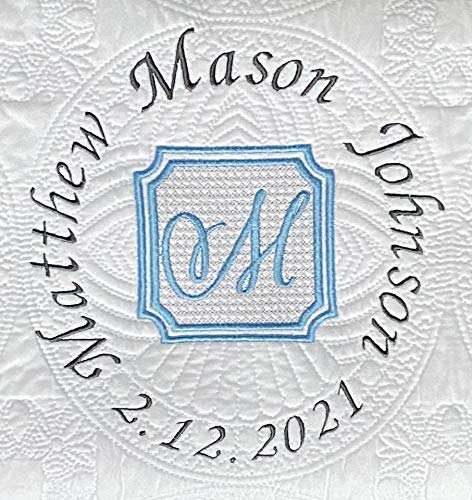 Personalized Baby Blanket with Monogram for Boys Girls