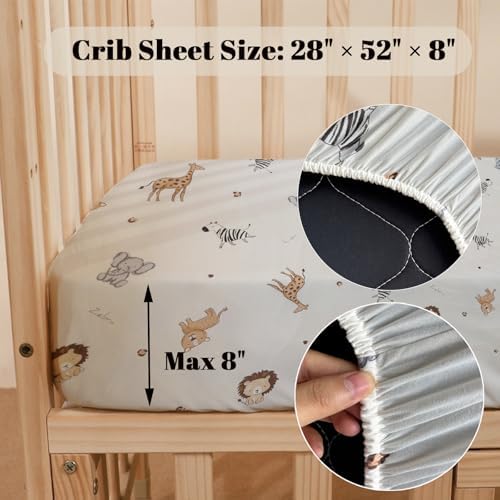 MorroMorn Baby Crib Sheets with Animals Design