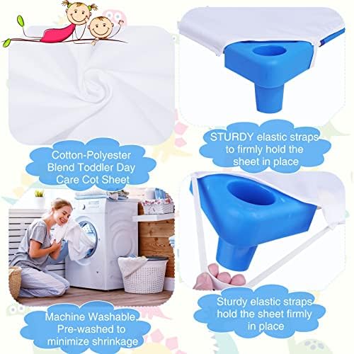 30 Pcs Daycare Cot Sheets Pure Cotton Breathable White Standard Size