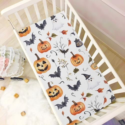 Qilmy Halloween Fitted Crib Sheet for Baby