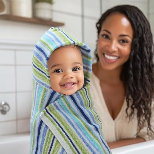 Original Kids Hooded Baby Towel - Blue Multi 24x30