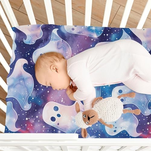 Qilmy Ghosts Fitted Crib Sheet Soft and Breathable for Baby