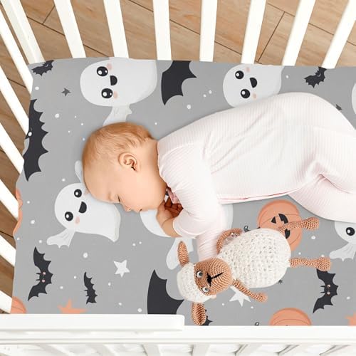 Qilmy Halloween Crib Sheet for Girls and Boys
