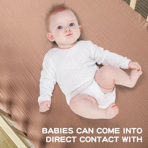 FHMJYH Muslin Crib Sheets 2 Pack 28x52 Inch 1