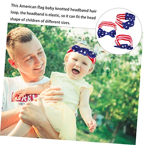 3Pcs Flag Rabbit Ear Headbands for Newborns Kids