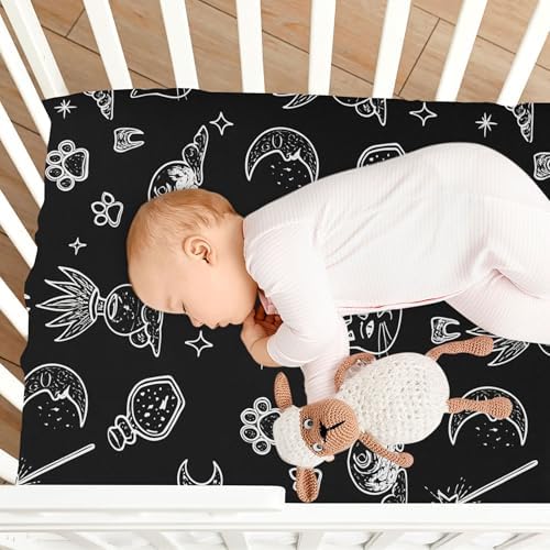 Qilmy Halloween Fitted Crib Sheet for Kids