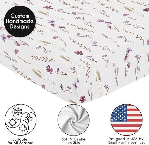 Sweet Jojo Designs Boho Garden Crib Sheets Set - 2pc