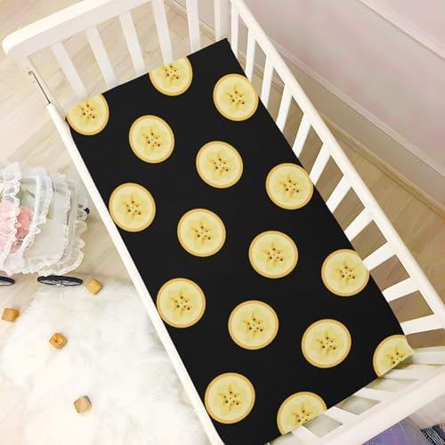 Tropical Banana Slices Crib Sheets for Baby Toddler