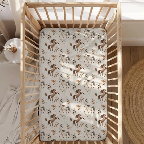 KuphiL10C Farm Animals Horse Baby Crib Sheet 28x52